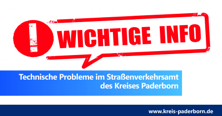 Technische Probleme im Straßenverkehrsamt des Kreises Paderborn
